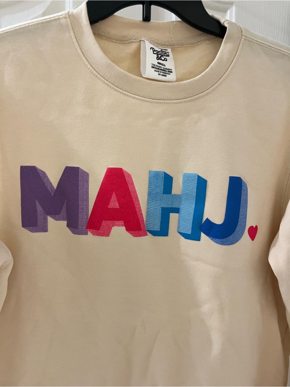 Pacific & Co. MAHJ Graphic Pullover Sweatshirt - Cream